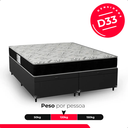 Ver imagem 5 de Cama Box Baú Queen Bipartido + Colchão D33 One Face - 61x158x198cm - e-Shop Casa - Couro