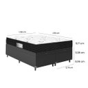 Ver imagem 3 de Cama Box Baú Queen Bipartido + Colchão D33 One Face - 61x158x198cm - E-shop Casa - Couro