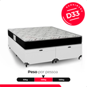 Ver imagem 5 de Cama Box Baú Queen Bipartido + Colchão D33 One Face - 61x158x198cm - e-Shop Casa - Couro