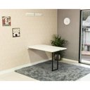 Ver imagem 5 de Conjunto de Mesa Dobrável Retrátil 120 x 75 Branca + 2 Cadeiras Slim - Nude
