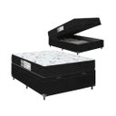 Ver imagem 1 de Cama Box Baú Viúva + Colchão D33 One Face - 61x128x188cm - E-shop Casa - Suede