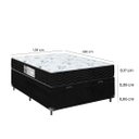 Ver imagem 3 de Cama Baú Viúva + Colchão D33 One Face - 61x128x188cm - e-Shop Casa - Suede Preto