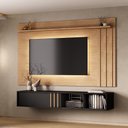 Ver imagem 3 de Conjunto Rack Preto Touch e Painel Parede Cedro Linea Carraro