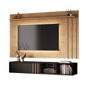Ver imagem 1 de Conjunto Rack Preto Touch e Painel Parede Cedro Linea Carraro