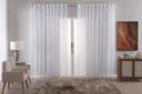 Ver imagem 1 de Cortina Voil Xadrez para Sala, Quarto e Cozinha 3,00 X 2,30 Branco