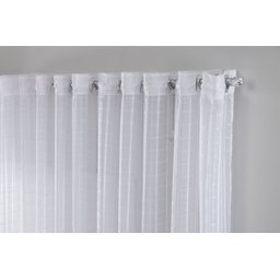 Cortina Voil Xadrez para Sala, Quarto e Cozinha 3,00 X 2,30 Branco - 2