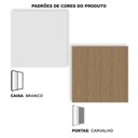 Ver mais imagens de Guarda Roupa Solteiro 2 Portas de Correr Espelho Rimo New Honduras - Branco/carvalho
