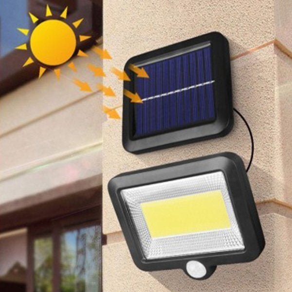 Luminária Solar 100 LEDs Parede Painel Separado Sensor de Proximidade Articulada - 4