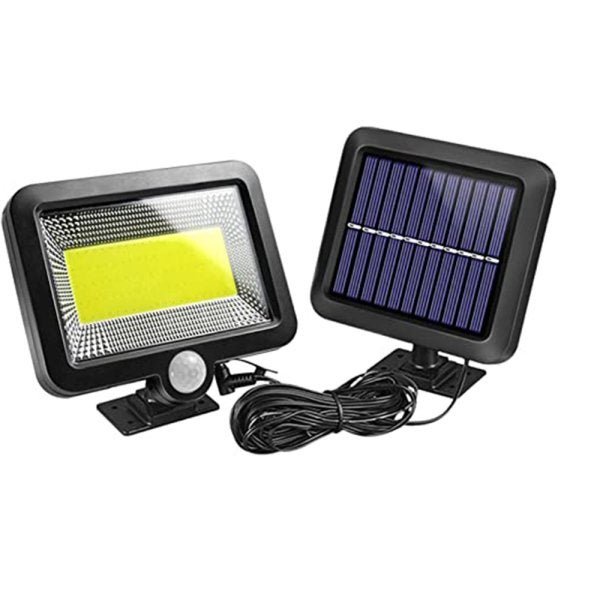 Luminária Solar 100 LEDs Parede Painel Separado Sensor de Proximidade Articulada
