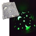 Ver imagem 2 de Manta Cobertor Infantil Brilha no Escuro Mantinha Fluorescente Microfibra Extra Macio Lua Estrelas