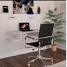 Mesa suspensa escrivaninha escritório Homeoffice slim 70cm  linda MDF com prateleiras__02_70cm - 1