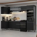 Ver imagem 1 de Armário de Cozinha Completa de Canto 385 Cm Preto Nice Madesa 04 Preto