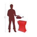 Ver mais imagens de Vaso Planta 50x25 Jardineira Floreira Suporte Polietileno BGPLASTICOS V550S VERMELHO PAU BRASIL 005