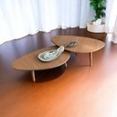 Ver imagem 3 de Kit 2 Mesas de Centro Orgânicas Pés Palito em Madeira Mel