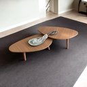 Ver imagem 4 de Kit 2 Mesas de Centro Orgânicas Pés Palito em Madeira Mel