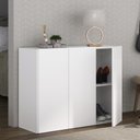 Ver imagem 6 de Sapateira 3 Portas Nina Multimóveis Preta V6024 Branca Branco