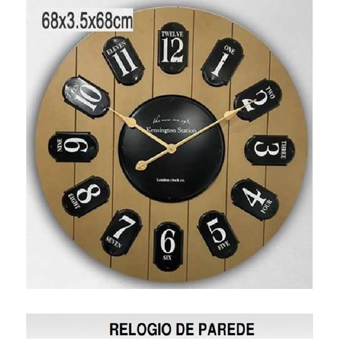 Relogio Decorativo Vintage Gigante Antigo 68 Cm