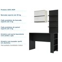 Ver imagem 7 de Cozinha Compacta 3 Peças com Bancada Mesa Gourmet e Armário Basculante Duplo Anita Luciane Móveis