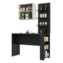 Ver imagem 4 de Cozinha Compacta 3 Peças com Bancada Mesa Gourmet e Armário Basculante Duplo Anita Luciane Móveis