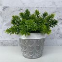 Ver imagem 3 de Vaso artesanal de cimento com detalhe trabalhado coração