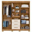 Ver imagem 4 de Guarda Roupa Casal Eldorado 5 Portas Freijó Off White Moval