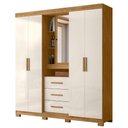 Ver imagem 1 de Guarda Roupa Casal Eldorado 5 Portas Freijó Off White Moval