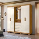 Ver imagem 2 de Guarda Roupa Casal Eldorado 5 Portas Freijó Off White Moval