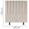 Cabeceira Cama Box Casal Estofada Dália 140cm Linho:bege - 3
