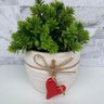 Vaso decorativo de cerâmica com pingente de coração - 5