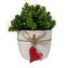Vaso decorativo de cerâmica com pingente de coração - 1