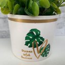 Ver imagem 4 de Vaso branco de cerâmica decorativo estampa folha