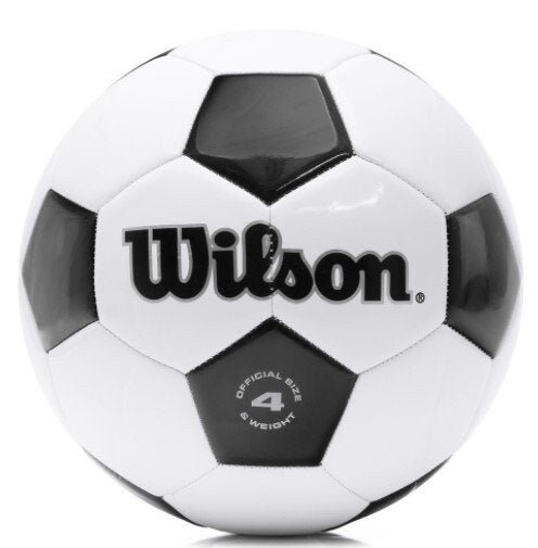 Bola de Futebol de Campo Wilson Tradicional 4 - Preto/Branco - 1