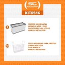 Ver imagem 3 de Kit - Freezer Horizontal Tampa de Vidro 404L Nf55 - Metalfrio 220V + 10 Cestos Nextgen Branco