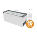 Ver imagem 2 de Kit - Freezer Horizontal Tampa de Vidro 404L Nf55 - Metalfrio 220V + 10 Cestos Nextgen Branco