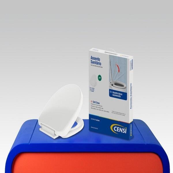 Assento Sanitário Soft Close Eros Branco Kit c/2 - 1