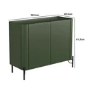 Ver imagem 4 de Buffet Mdf com Gaveta e Porta Lisa L98,5 X A81,5cm Musgo/preto F830l