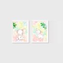 Ver imagem 1 de Kit 2 Quadros Aquarelado Elefantes