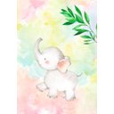 Ver imagem 3 de Kit 2 Quadros Aquarelado Elefantes