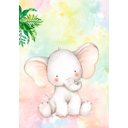 Ver imagem 2 de Kit 2 Quadros Aquarelado Elefantes