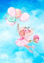 Ver imagem 3 de Kit 2 Quadros Aquarelado Bailarina e Balão