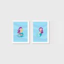 Ver imagem 1 de Kit 2 Quadros Sereia