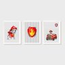 Kit Três Quadros Patrulha Canina Marshall - Paw Patrol - 1