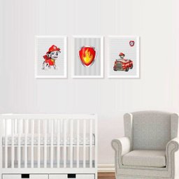 Kit Três Quadros Patrulha Canina Marshall - Paw Patrol - 6