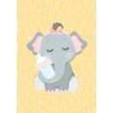 Ver imagem 4 de Kit Três Quadros Elefantes Amarelo