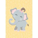 Ver imagem 2 de Kit Três Quadros Elefantes Amarelo