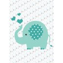 Ver imagem 3 de Kit Três Quadros Elefantes Verde