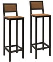 Ver imagem 1 de Conjunto de Banqueta Florença Estilo Industrial Gdecor - Assento Madeira