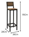 Ver imagem 3 de Conjunto de Banqueta Florença Estilo Industrial Gdecor - Assento Madeira