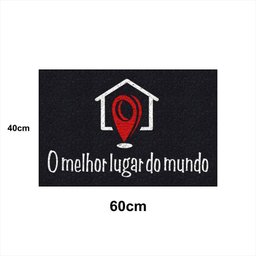 Tapete Capacho MELHOR LUGAR DO MUNDO 60x40 Casa Entrada Apto - 1