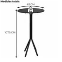 Ver imagem 3 de Mesa Bistro Alta Isabely Base Tubular 108x63cm Preto Artef